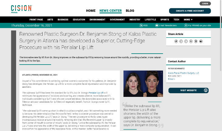 screenshot of the mentioned article