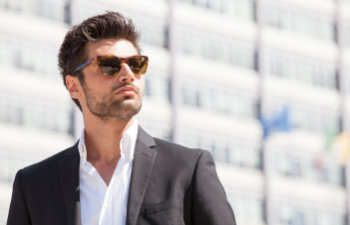 handsome attractive man with sunglasses
