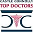 Castle Connolly Top Doctors logo featuring a caduceus symbol and bold text above and below horizontal lines.